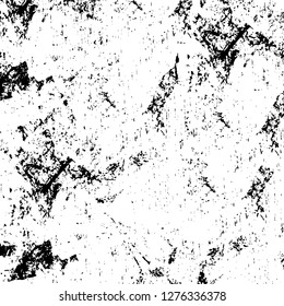 Vector grunge overlay texture. Black and white background. Abstract monochrome image includes a faded effect in dark tones