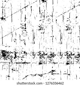 Vector grunge overlay texture. Black and white background. Abstract monochrome image includes a faded effect in dark tones
