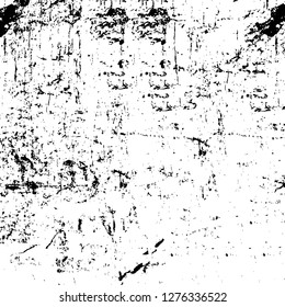Vector grunge overlay texture. Black and white background. Abstract monochrome image includes a faded effect in dark tones
