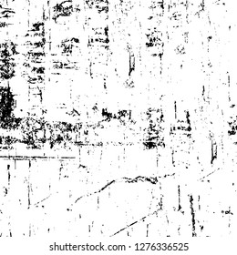 Vector grunge overlay texture. Black and white background. Abstract monochrome image includes a faded effect in dark tones
