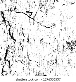Vector grunge overlay texture. Black and white background. Abstract monochrome image includes a faded effect in dark tones