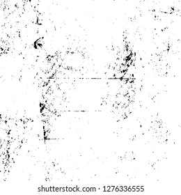 Vector grunge overlay texture. Black and white background. Abstract monochrome image includes a faded effect in dark tones