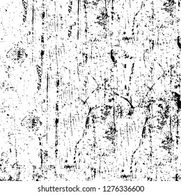 Vector grunge overlay texture. Black and white background. Abstract monochrome image includes a faded effect in dark tones