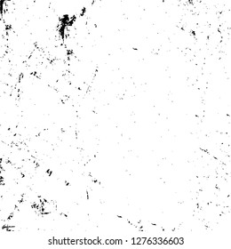 Vector grunge overlay texture. Black and white background. Abstract monochrome image includes a faded effect in dark tones