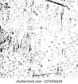 Vector grunge overlay texture. Black and white background. Abstract monochrome image includes a faded effect in dark tones