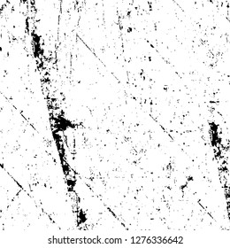 Vector grunge overlay texture. Black and white background. Abstract monochrome image includes a faded effect in dark tones