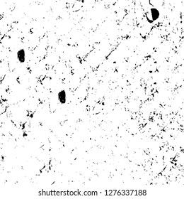Vector grunge overlay texture. Black and white background. Abstract monochrome image includes a faded effect in dark tones