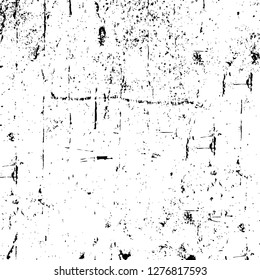 Vector grunge overlay texture. Black and white background. Abstract monochrome image includes a faded effect in dark tones