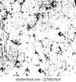 Vector grunge overlay texture. Black and white background. Abstract monochrome image includes a faded effect in dark tones