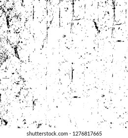 Vector grunge overlay texture. Black and white background. Abstract monochrome image includes a faded effect in dark tones