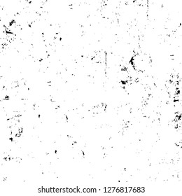 Vector grunge overlay texture. Black and white background. Abstract monochrome image includes a faded effect in dark tones