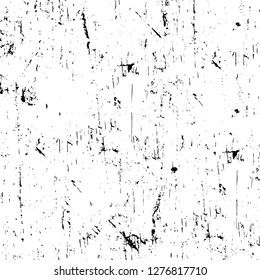 Vector grunge overlay texture. Black and white background. Abstract monochrome image includes a faded effect in dark tones