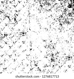 Vector grunge overlay texture. Black and white background. Abstract monochrome image includes a faded effect in dark tones