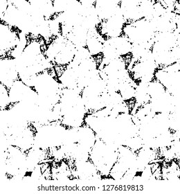 Vector grunge overlay texture. Black and white background. Abstract monochrome image includes a faded effect in dark tones