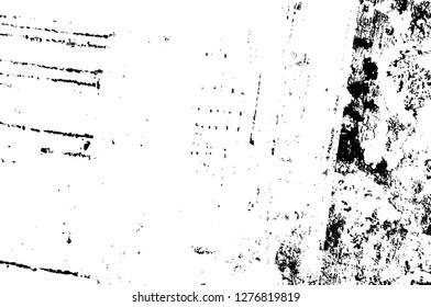 Vector grunge overlay texture. Black and white background. Abstract monochrome image includes a faded effect in dark tones