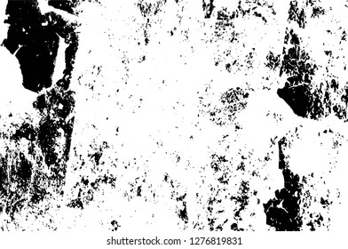 Vector grunge overlay texture. Black and white background. Abstract monochrome image includes a faded effect in dark tones