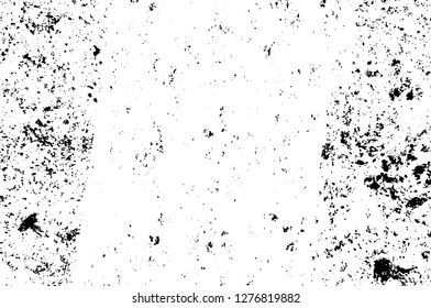 Vector grunge overlay texture. Black and white background. Abstract monochrome image includes a faded effect in dark tones