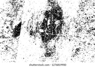 Vector grunge overlay texture. Black and white background. Abstract monochrome image includes a faded effect in dark tones