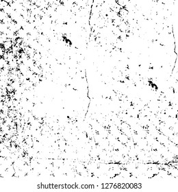 Vector grunge overlay texture. Black and white background. Abstract monochrome image includes a faded effect in dark tones