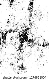 Vector grunge overlay texture. Black and white background. Abstract monochrome image includes a faded effect in dark tones