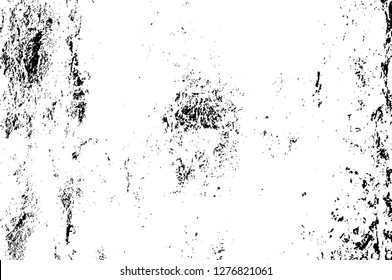 Vector grunge overlay texture. Black and white background. Abstract monochrome image includes a faded effect in dark tones