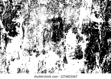 Vector grunge overlay texture. Black and white background. Abstract monochrome image includes a faded effect in dark tones