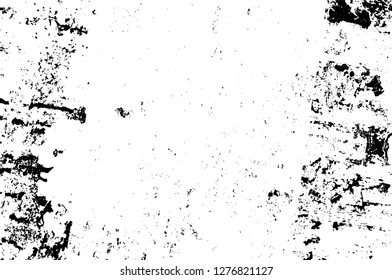 Vector grunge overlay texture. Black and white background. Abstract monochrome image includes a faded effect in dark tones