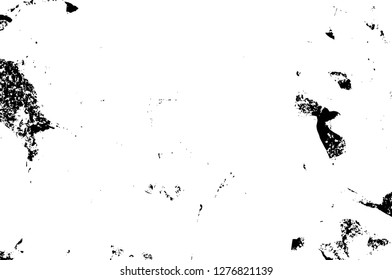 Vector grunge overlay texture. Black and white background. Abstract monochrome image includes a faded effect in dark tones