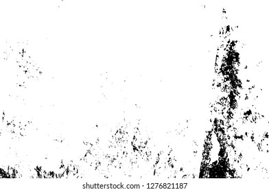 Vector grunge overlay texture. Black and white background. Abstract monochrome image includes a faded effect in dark tones