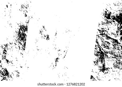 Vector grunge overlay texture. Black and white background. Abstract monochrome image includes a faded effect in dark tones