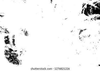 Vector grunge overlay texture. Black and white background. Abstract monochrome image includes a faded effect in dark tones