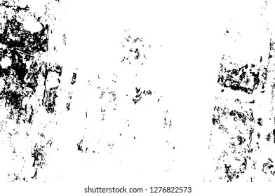 Vector grunge overlay texture. Black and white background. Abstract monochrome image includes a faded effect in dark tones
