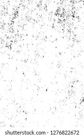 Vector grunge overlay texture. Black and white background. Abstract monochrome image includes a faded effect in dark tones