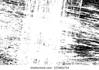 Vector grunge overlay texture. Black and white background. Abstract monochrome image includes a faded effect in dark tones