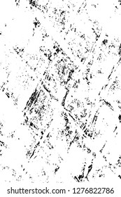 Vector grunge overlay texture. Black and white background. Abstract monochrome image includes a faded effect in dark tones