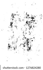 Vector grunge overlay texture. Black and white background. Abstract monochrome image includes a faded effect in dark tones