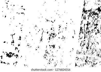 Vector grunge overlay texture. Black and white background. Abstract monochrome image includes a faded effect in dark tones