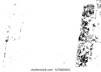 Vector grunge overlay texture. Black and white background. Abstract monochrome image includes a faded effect in dark tones