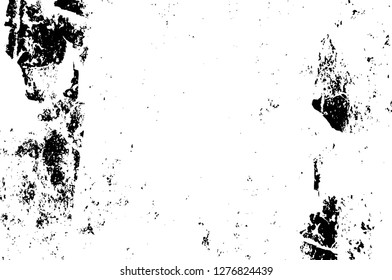 Vector grunge overlay texture. Black and white background. Abstract monochrome image includes a faded effect in dark tones