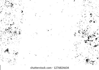 Vector grunge overlay texture. Black and white background. Abstract monochrome image includes a faded effect in dark tones