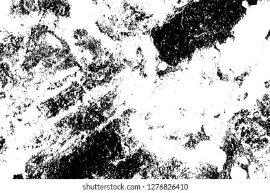 Vector grunge overlay texture. Black and white background. Abstract monochrome image includes a faded effect in dark tones