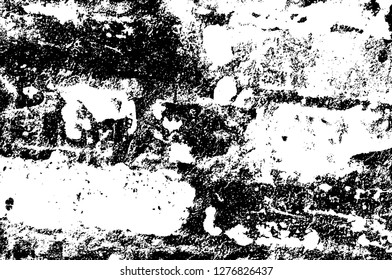 Vector grunge overlay texture. Black and white background. Abstract monochrome image includes a faded effect in dark tones