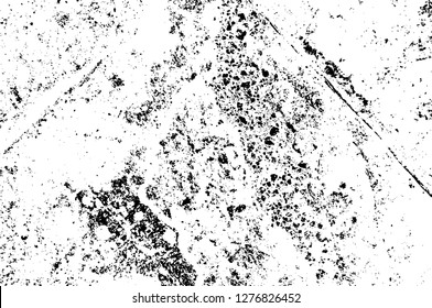 Vector grunge overlay texture. Black and white background. Abstract monochrome image includes a faded effect in dark tones