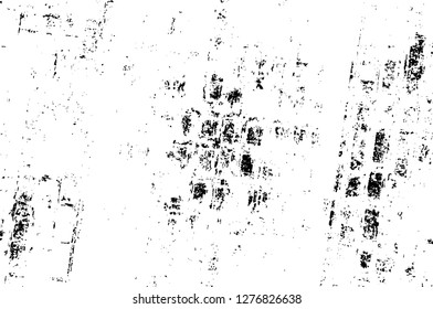 Vector grunge overlay texture. Black and white background. Abstract monochrome image includes a faded effect in dark tones