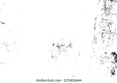 Vector grunge overlay texture. Black and white background. Abstract monochrome image includes a faded effect in dark tones