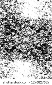 Vector grunge overlay texture. Black and white background. Abstract monochrome image includes a faded effect in dark tones
