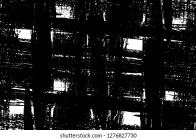 Vector grunge overlay texture. Black and white background. Abstract monochrome image includes a faded effect in dark tones