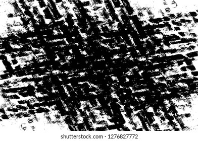 Vector grunge overlay texture. Black and white background. Abstract monochrome image includes a faded effect in dark tones