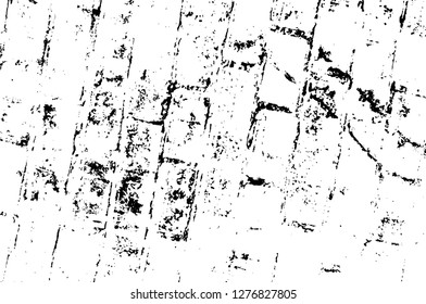 Vector grunge overlay texture. Black and white background. Abstract monochrome image includes a faded effect in dark tones