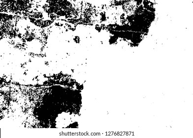 Vector grunge overlay texture. Black and white background. Abstract monochrome image includes a faded effect in dark tones